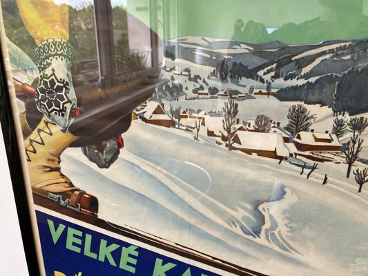 Art Deco Ski Resort Advertising Poster, 1930s-TZ-669185