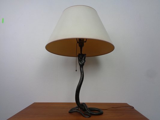 Art Deco Snake Bonze Table Lamp, France, 1920s-RDW-1766111