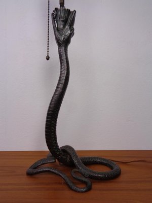 Art Deco Snake Bonze Table Lamp, France, 1920s-RDW-1766111