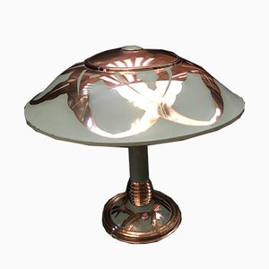 Art Deco Soft Green Brass Table Lamp-LXP-633710