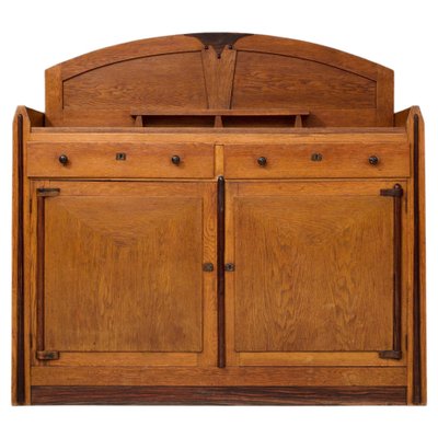 Art Deco Solid Oak and Coromandel Bar Cabinet, 1930s-ITV-1299170