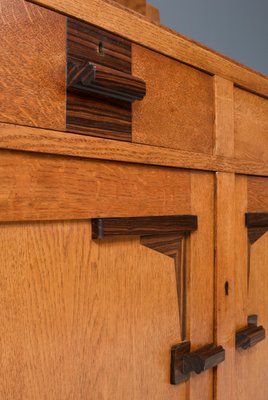 Art Deco Solid Oak and Coromandel Bar Cabinet, 1930s-ITV-1299169