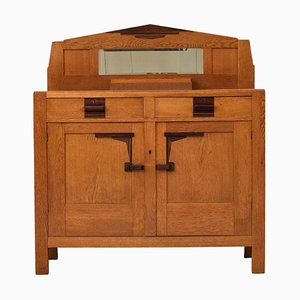 Art Deco Solid Oak and Coromandel Bar Cabinet, 1930s-ITV-1299169