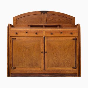 Art Deco Solid Oak and Coromandel Bar Cabinet, 1930s-ITV-1299170