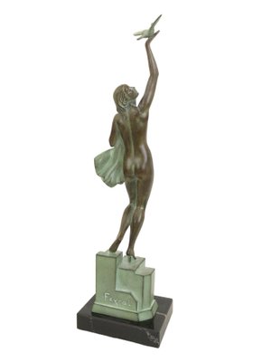 Art Deco Spelter Message Sculpture by Pierre Le Faguays and Max Le Verrier-QGS-1022008