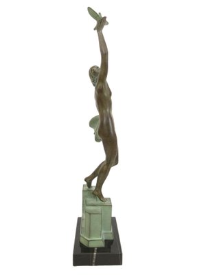 Art Deco Spelter Message Sculpture by Pierre Le Faguays and Max Le Verrier-QGS-1022008