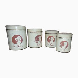 Art Deco Spice Containers, Set of 4-CAQ-1104353