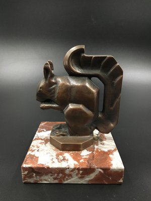 Art Deco Squirrel Figurine by Max Le Verrier, 1920s-SAK-1811256