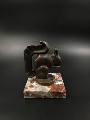 Art Deco Squirrel Figurine by Max Le Verrier, 1920s-SAK-1811256