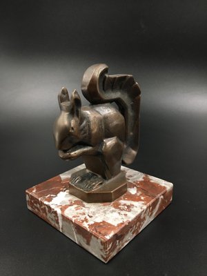 Art Deco Squirrel Figurine by Max Le Verrier, 1920s-SAK-1811256