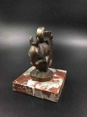 Art Deco Squirrel Figurine by Max Le Verrier, 1920s-SAK-1811256