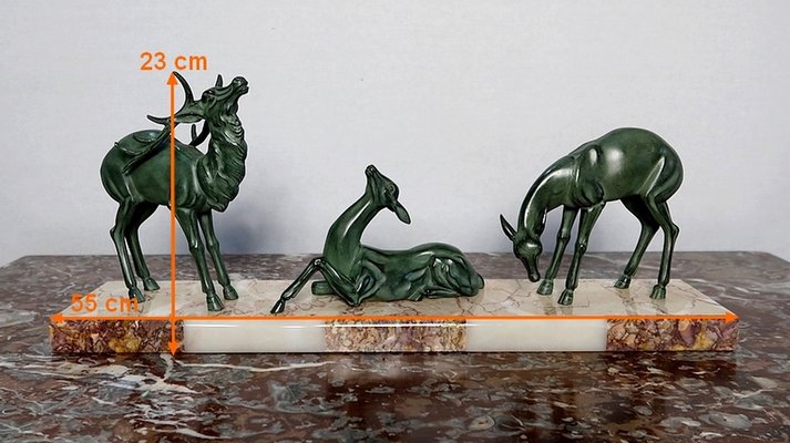 Art Deco Stag & Deer, 20th-Century-RVK-1123560