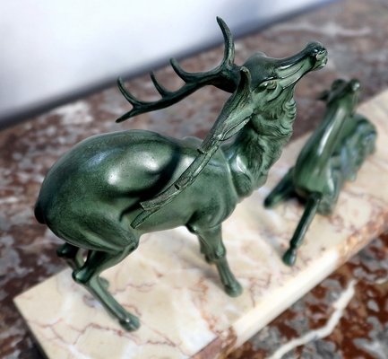 Art Deco Stag & Deer, 20th-Century-RVK-1123560