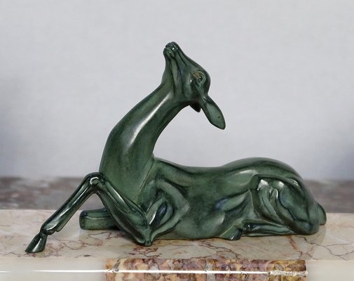 Art Deco Stag & Deer, 20th-Century-RVK-1123560