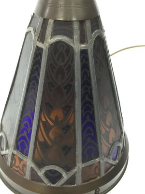 Art Deco Stained Glass Table Lamp-UCH-1224654