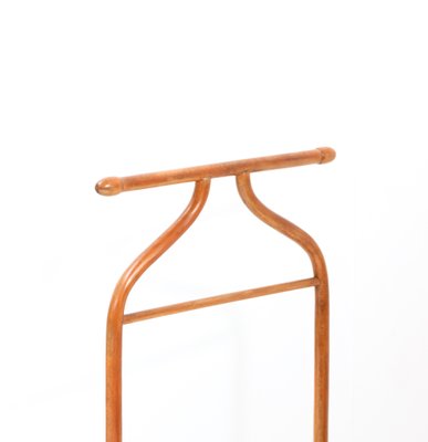 Art Deco Stained Valet Stand in Beech and Bentwood from Thonet Vienna, 1920s-MY-1254353