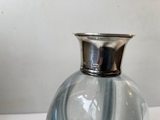 Art Deco Strombergshyttan Decanter in Crystal and Silver, 1930s-LCR-1271242