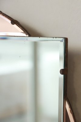 Art Deco Style Bicolor Beveled Mirror, 1950s-YRI-1805286