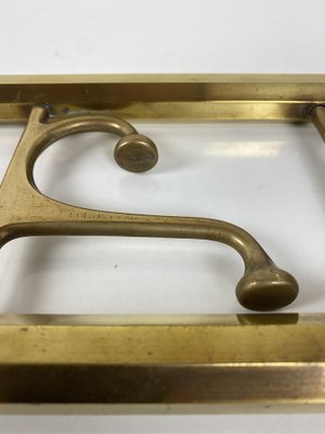 Art Deco Style Brass Coat Rack With Foldable Hooks, Austria, 1940s-WZZ-1274045