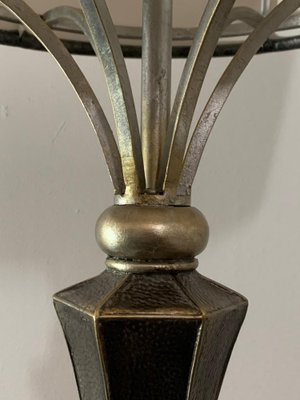 Art Deco Style Brutalist Metal Table Lamp, 1980s-IJR-1777748