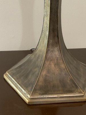 Art Deco Style Brutalist Metal Table Lamp, 1980s-IJR-1777748