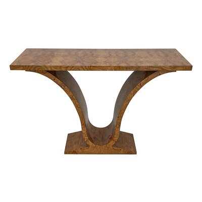 Art Deco Style Console Table in Walnut, 1980s-BEW-1822806