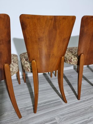 Art Deco Style Dining Chairs attributed to Jindrich Halabala, 1940s, Set of 4-QJA-1417750