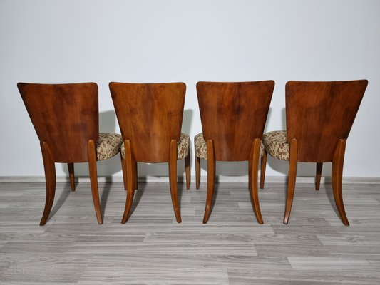 Art Deco Style Dining Chairs attributed to Jindrich Halabala, 1940s, Set of 4-QJA-1417750