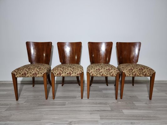 Art Deco Style Dining Chairs attributed to Jindrich Halabala, 1940s, Set of 4-QJA-1417750