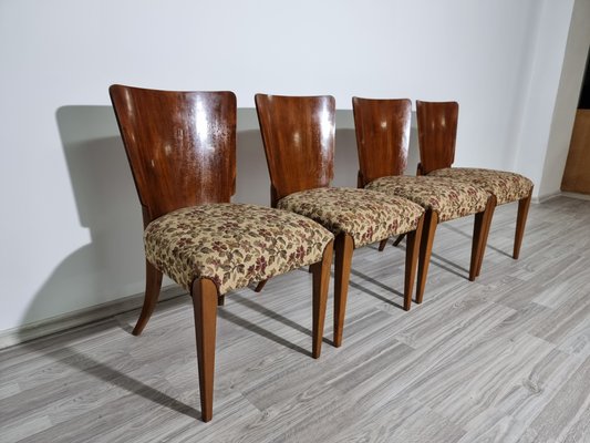 Art Deco Style Dining Chairs attributed to Jindrich Halabala, 1940s, Set of 4-QJA-1417750