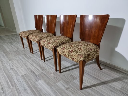 Art Deco Style Dining Chairs attributed to Jindrich Halabala, 1940s, Set of 4-QJA-1417750