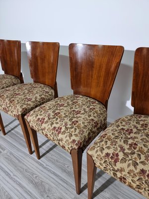 Art Deco Style Dining Chairs attributed to Jindrich Halabala, 1940s, Set of 4-QJA-1417750