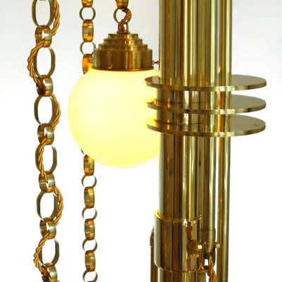 Art Deco Style Handmade Cascade Brass and Glass Ceiling Lamp-VDW-833012