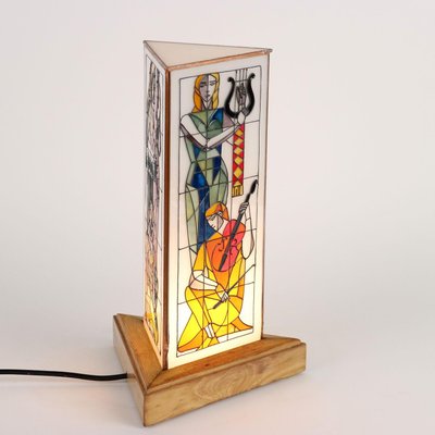 Art Deco Style Lamp in Glass, Italy, 20th Century-VMM-1358435