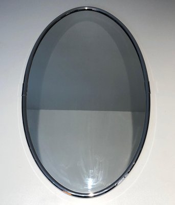 Art Deco Style Oval Mirror, 1970s-BA-1365378