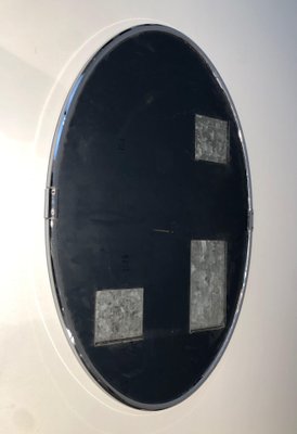 Art Deco Style Oval Mirror, 1970s-BA-1365378