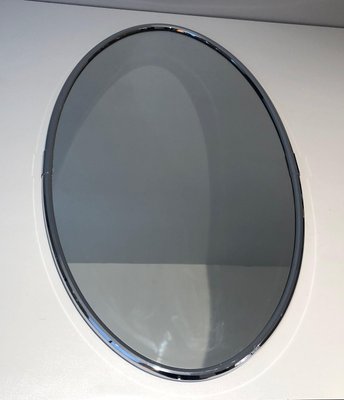 Art Deco Style Oval Mirror, 1970s-BA-1365378