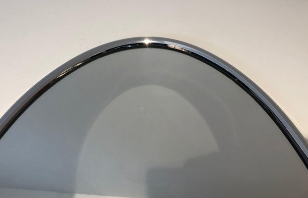 Art Deco Style Oval Mirror, 1970s-BA-1365378