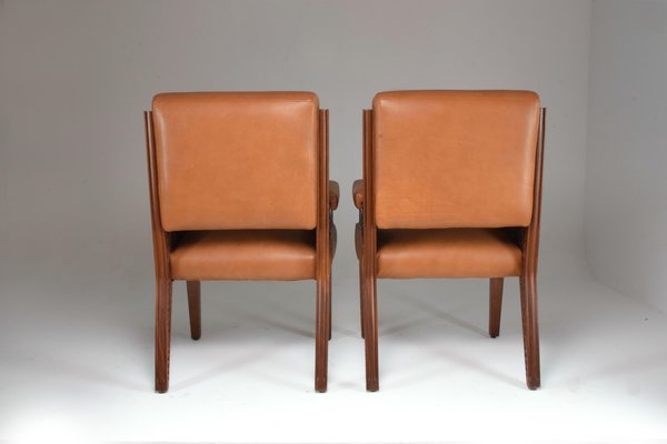 Art Deco Style Sculpted Armchair, 1950s-GXL-1373772