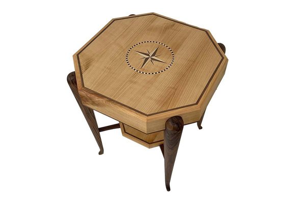 Art Deco Style Side Table with Marquetry Work in the Style of Ruhlmann-VMP-1298053