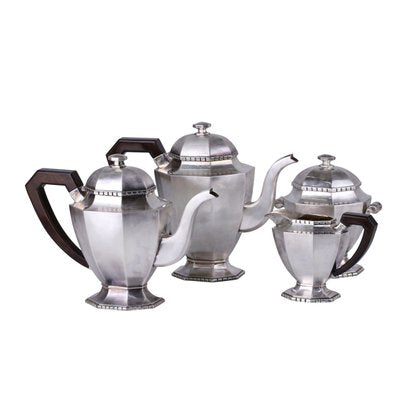 Art Deco Style Silver Tea and Coffee Set, Set of 4-WMV-1129851