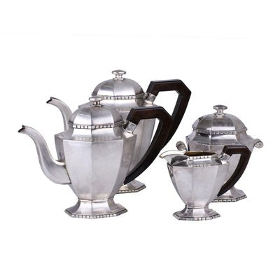 Art Deco Style Silver Tea and Coffee Set, Set of 4-WMV-1129851