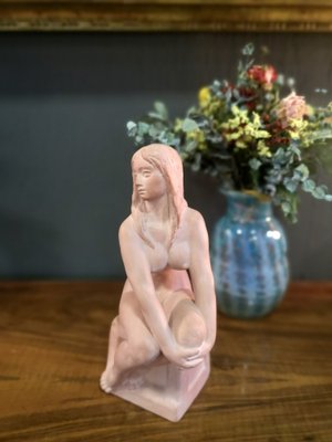 Art Deco Style Terracotta Sitting Nude Sculpture from Kelemen, 1973-UWE-1095748