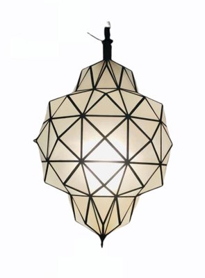 Art Deco Style White Crystal Dome-Shaped Chandelier, Pendant or Lantern-TCS-1056645