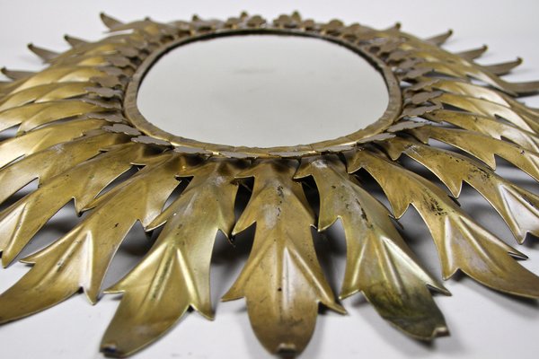 Art Deco Sunburst Wall Mirror, France, 1920s-TQA-1321959