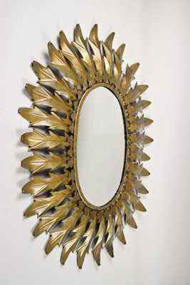 Art Deco Sunburst Wall Mirror, France, 1920s-TQA-1321959