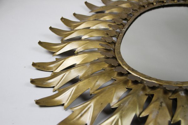 Art Deco Sunburst Wall Mirror, France, 1920s-TQA-1321959