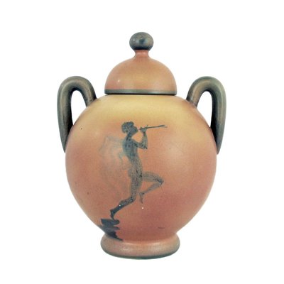 Art Deco Swedish Ceramic Urn with Lid by Åke Holm, 1920s-YGE-888080