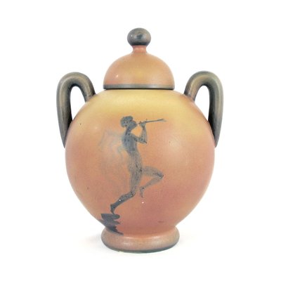 Art Deco Swedish Ceramic Urn with Lid by Åke Holm, 1920s-YGE-888080