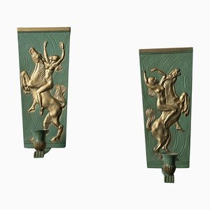 Art Deco Swedish Sconces, 1920s, Set of 2-MJF-1392880